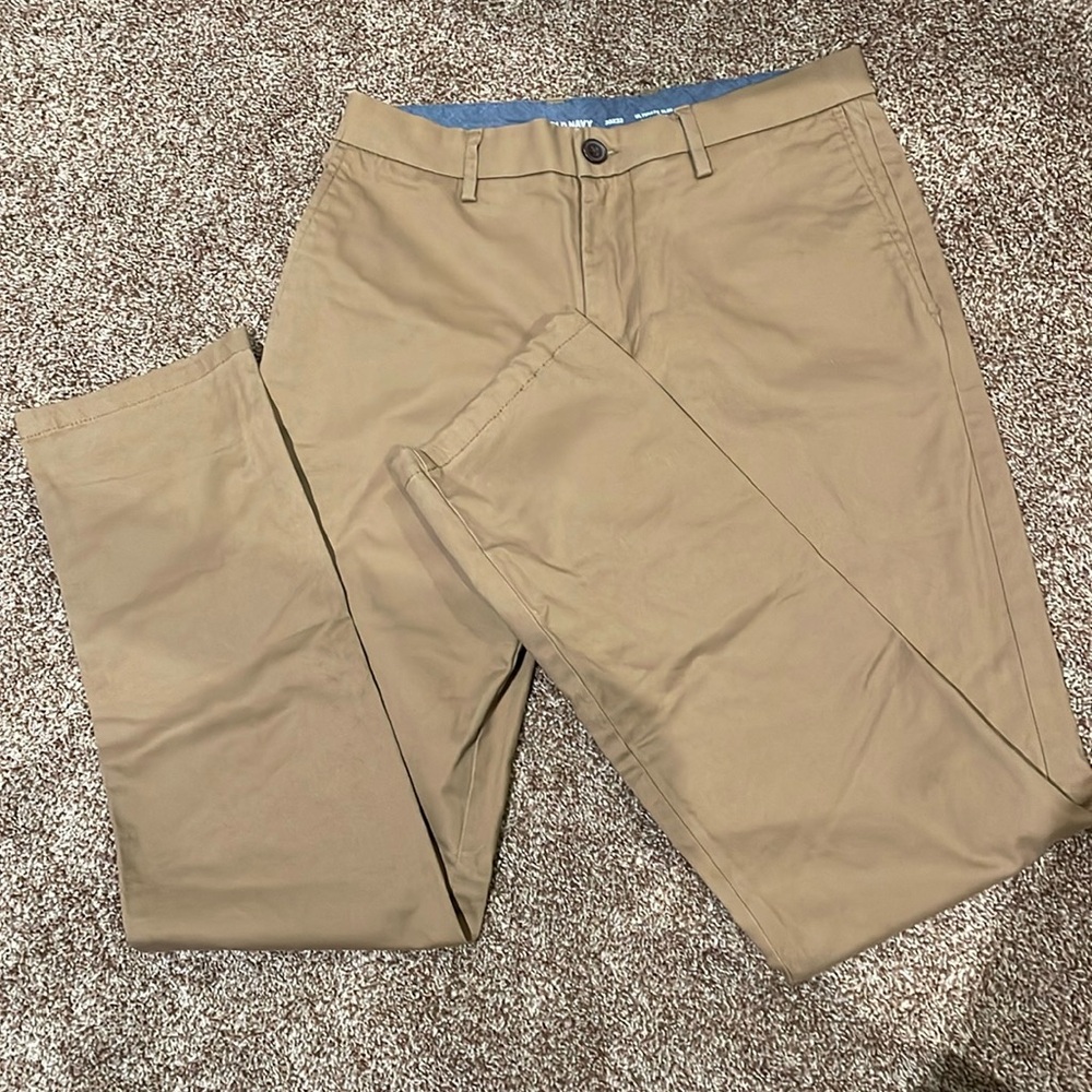 Brown Chino Trousers Slim